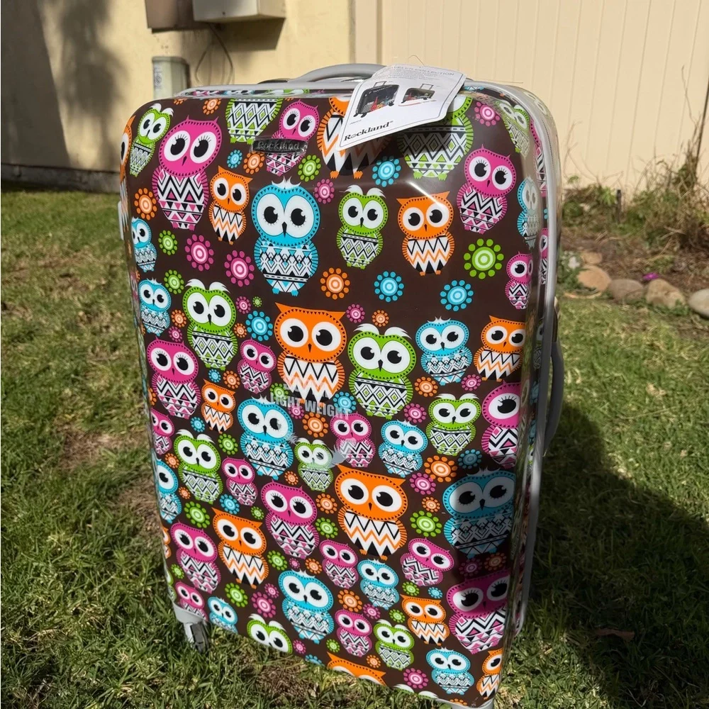 Colorful Owl Pattern Suitcase Cover (includes 2) - Picture 1 of 9